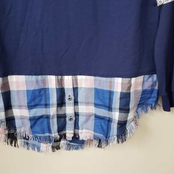 NWT Evereve Peyton Jensen | Tomboy Plaid Pullover Size XS - Picture 2 of 4
